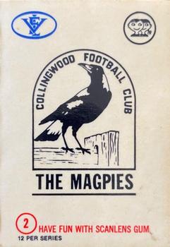 1974 Scanlens VFL - Club Stickers #2 Magpies Front
